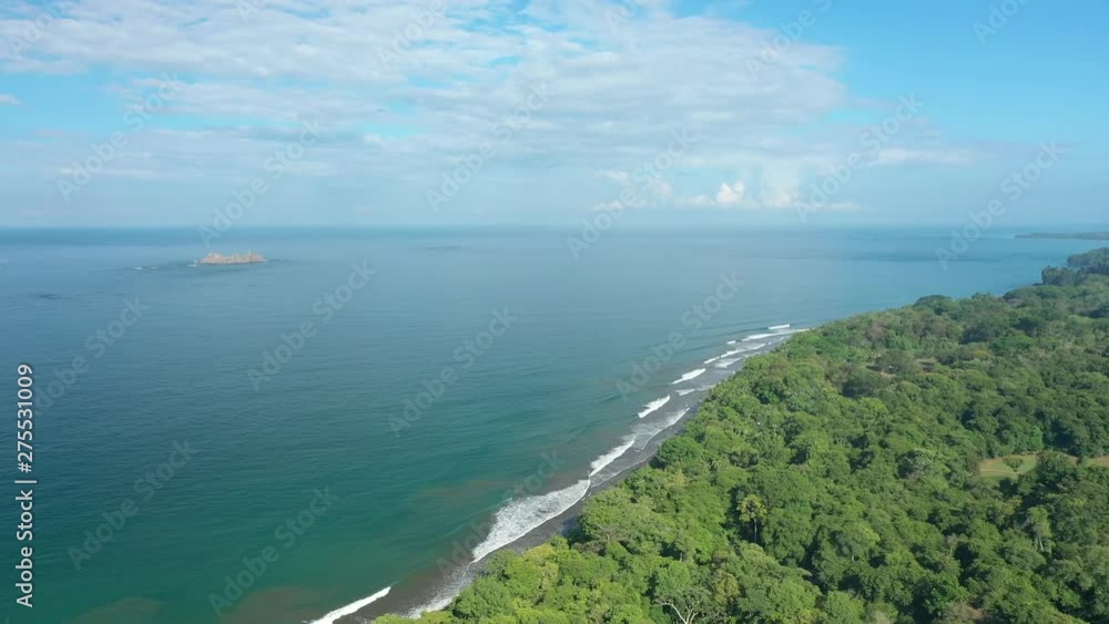 Aerial Drone View of a tropical beach in central america Aerial Drone View of a tropical beach in central america