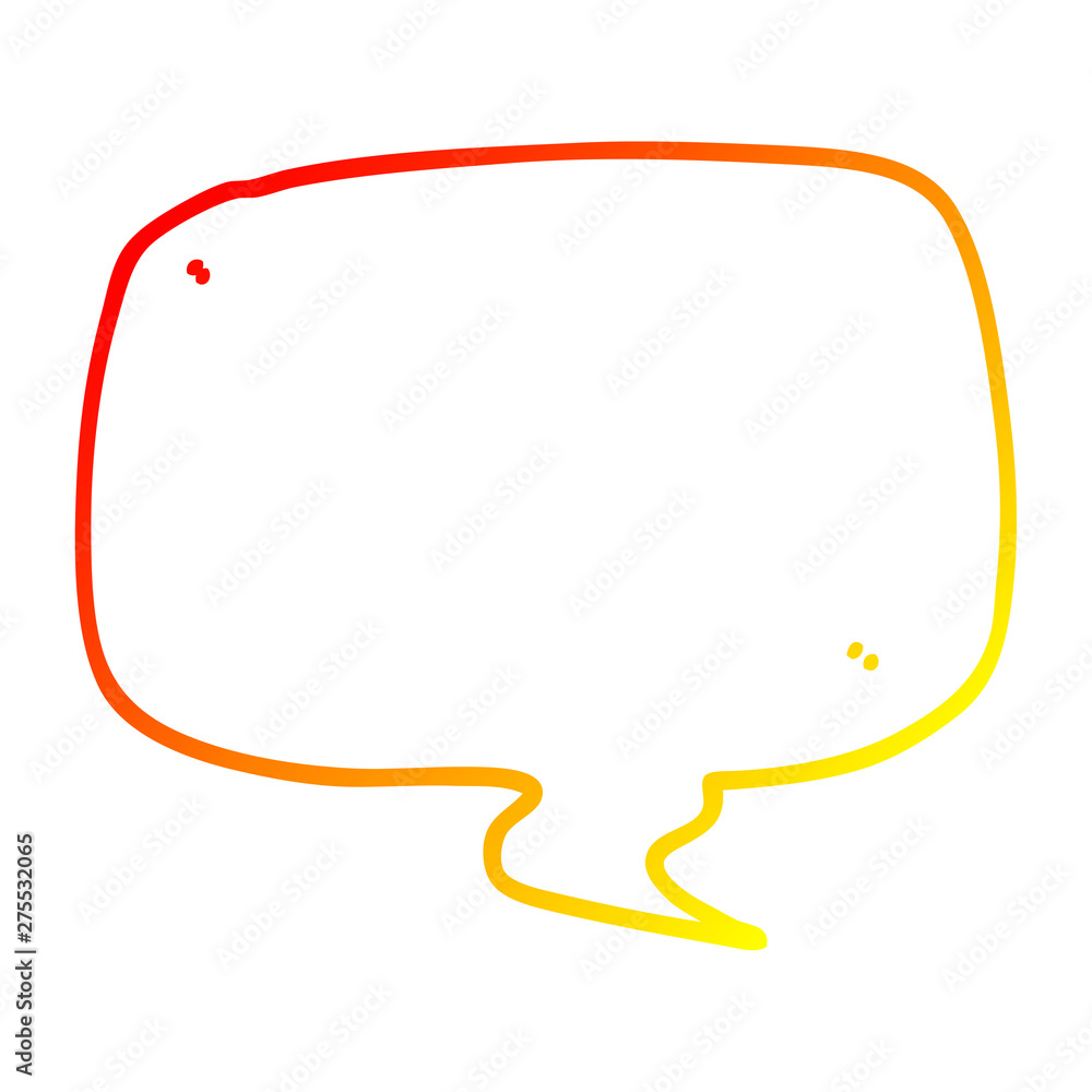 warm gradient line drawing cartoon speech bubble warm gradient line drawing cartoon speech bubble