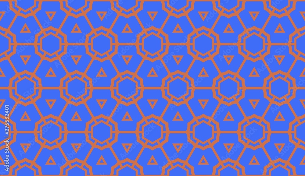 Pattern with abstract illusion triangles. Vector illustration. For your business, presentation, fashion print. Blue Color.