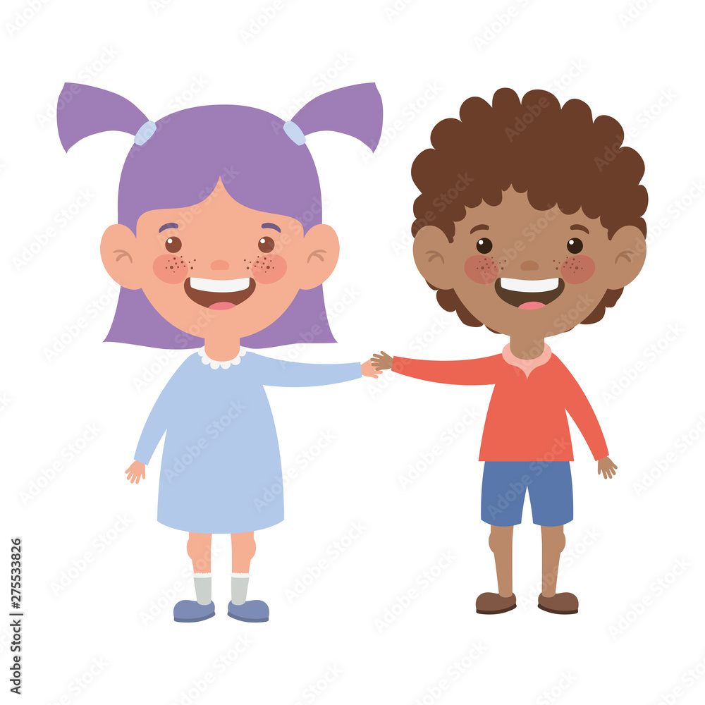 couple baby standing smiling on white background couple baby standing smiling on white background