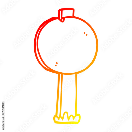 warm gradient line drawing cartoon road sign