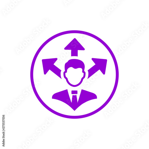 Business decision, business plan, decision making, management, plan, planning, strategy violet color icon