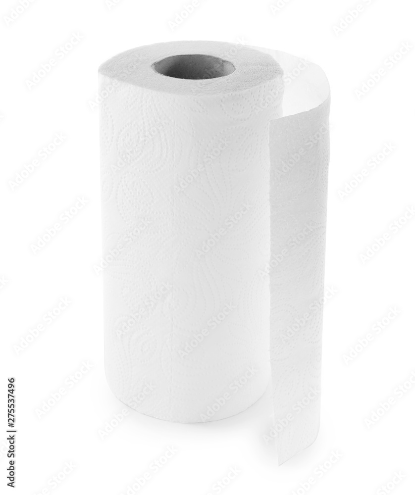 Roll of paper towels on white background Roll of paper towels on white background