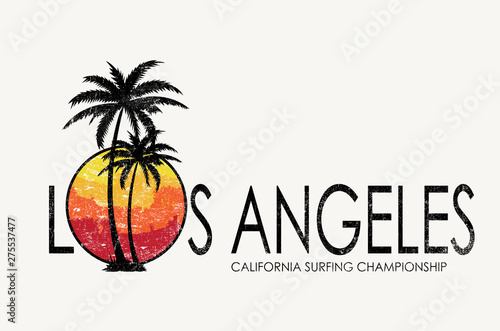 Los Angeles lettering t-shirt design
