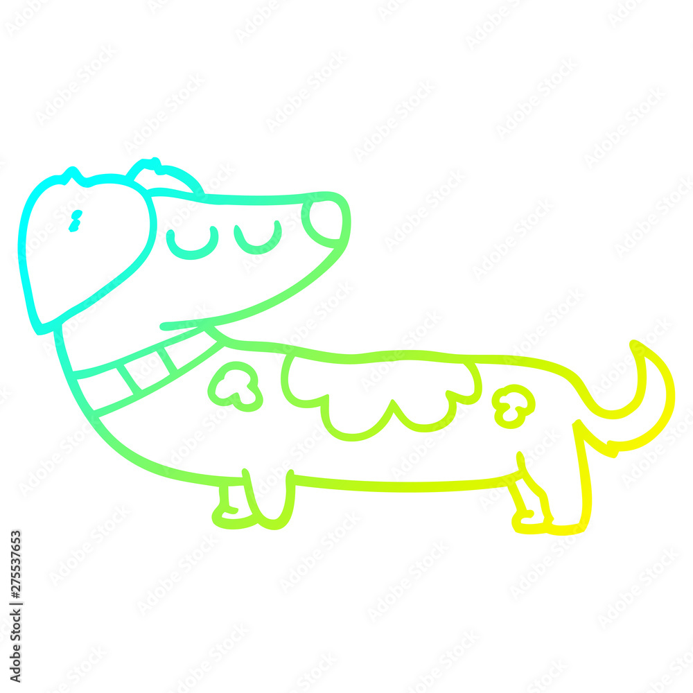 cold gradient line drawing cartoon dog cold gradient line drawing cartoon dog