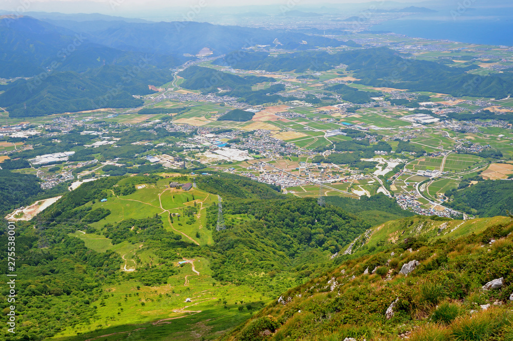 伊吹山山頂からの眺め　滋賀県米原市