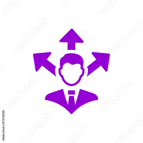 Business decision, business plan, decision making, management, plan, planning, strategy violet color icon