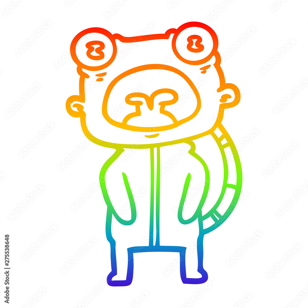 rainbow gradient line drawing cartoon weird alien communicating rainbow gradient line drawing cartoon weird alien communicating