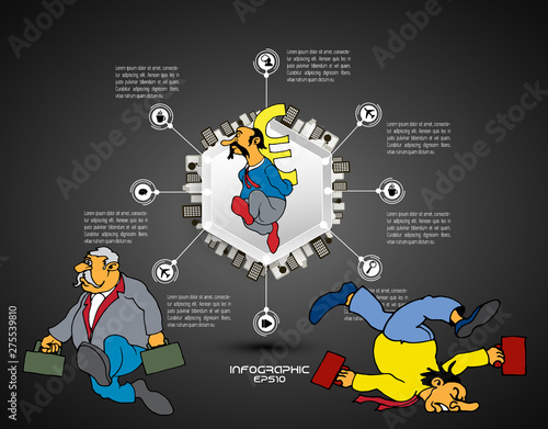 Business infographic layout. Design colorful presentation templates