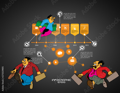 Business infographic layout. Design colorful presentation templates