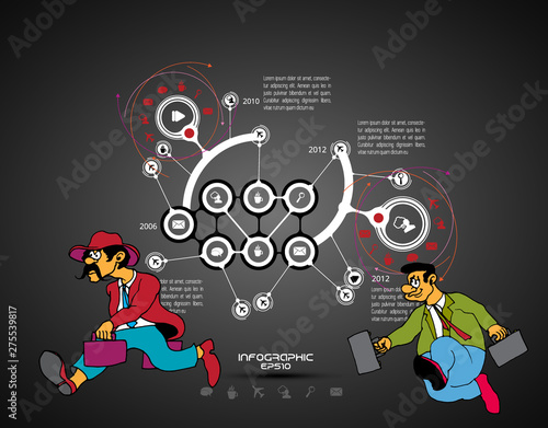 Business infographic layout. Design colorful presentation templates