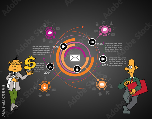 Business infographic layout. Design colorful presentation templates