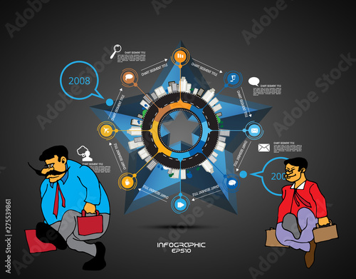 Business infographic layout. Design colorful presentation templates