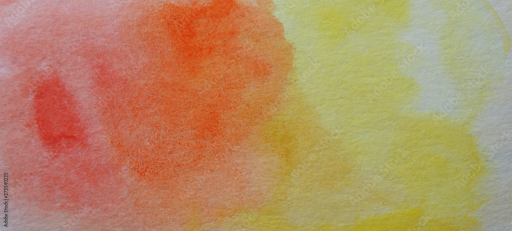 Watercolor hand painted abstract brush strokes pattern. Yellow orange red gradient background. Autumn colors Watercolor hand painted abstract brush strokes pattern. Yellow orange red gradient background. Autumn colors