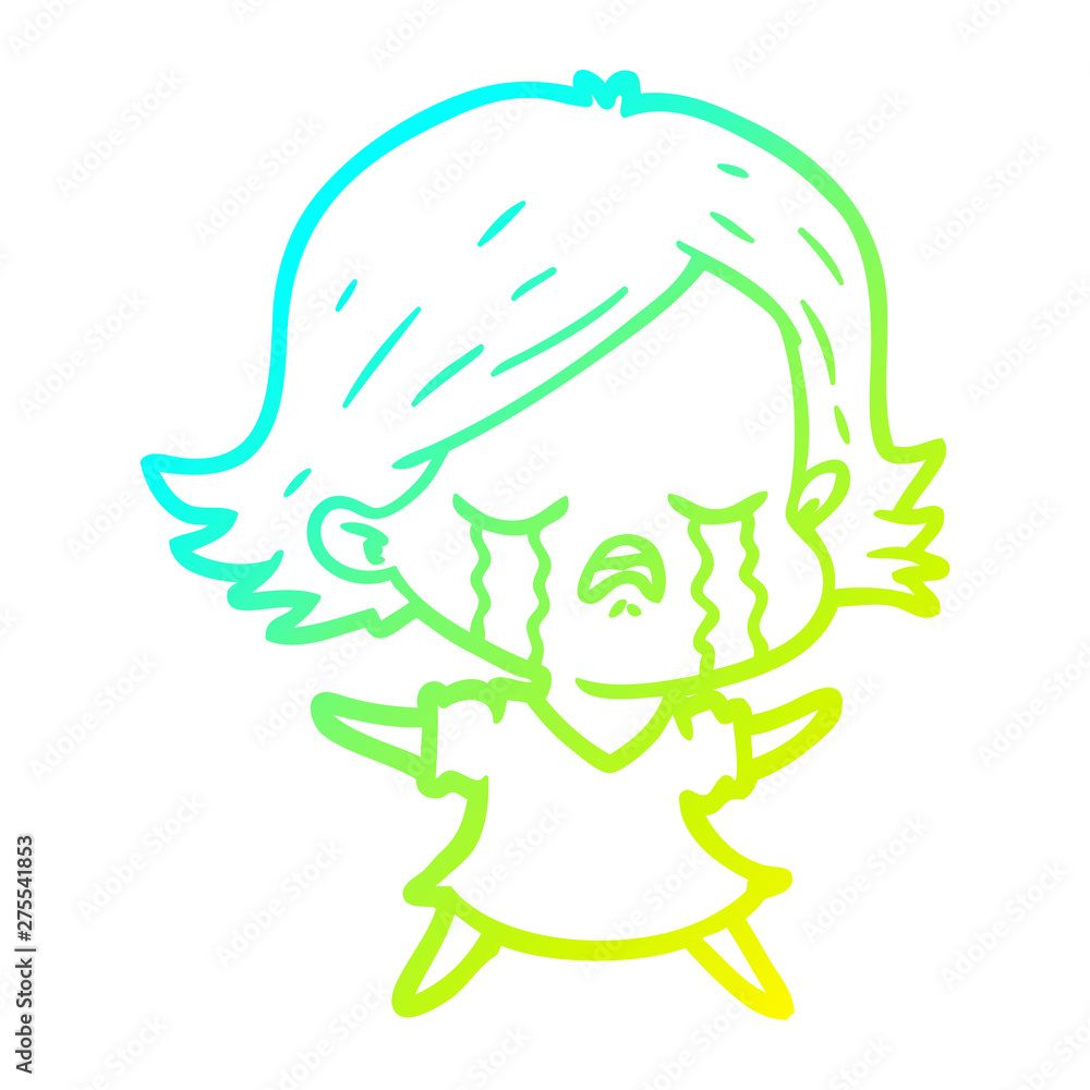 cold gradient line drawing cartoon girl crying cold gradient line drawing cartoon girl crying