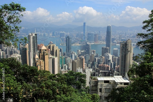 skyscrapers in the bay of hongkong