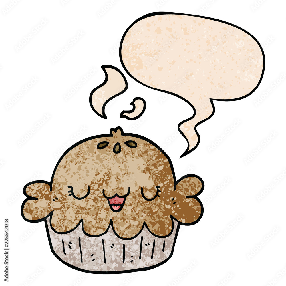 cute cartoon pie and speech bubble in retro texture style cute cartoon pie and speech bubble in retro texture style