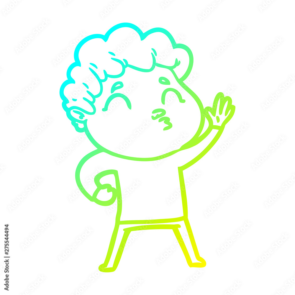 cold gradient line drawing cartoon man pouting cold gradient line drawing cartoon man pouting