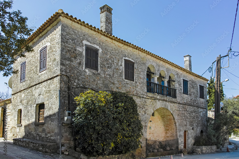 Old Houses in the historical town of Afytos, Greece