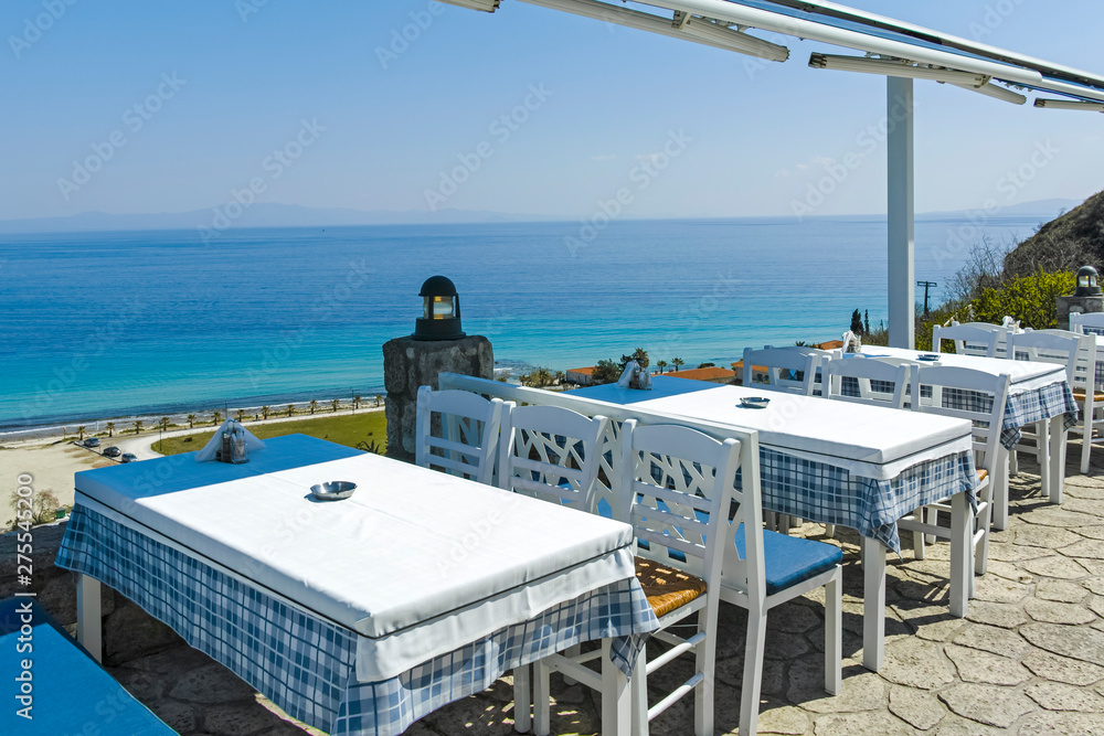 Typical Greek Restaurant in Afytos, Greece