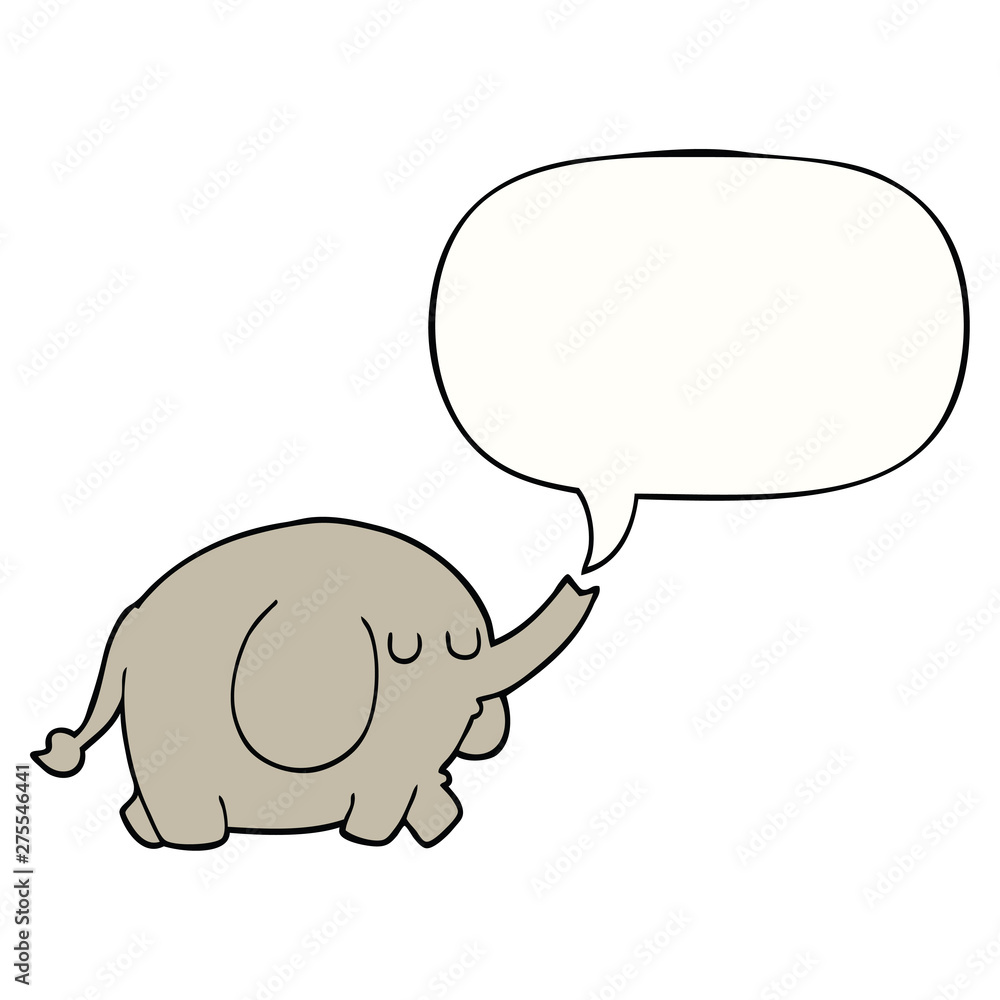 cartoon elephant and speech bubble cartoon elephant and speech bubble