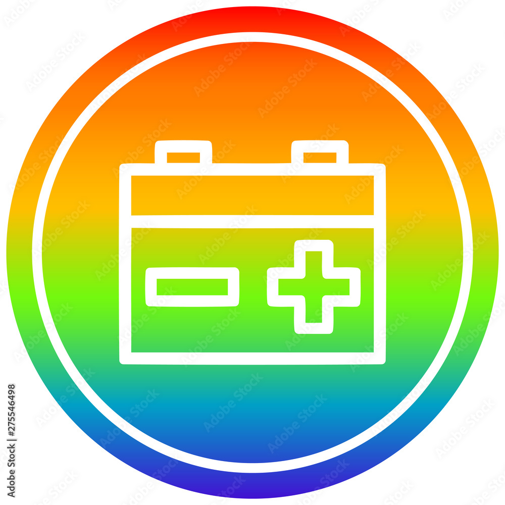 industrial battery circular in rainbow spectrum industrial battery circular in rainbow spectrum