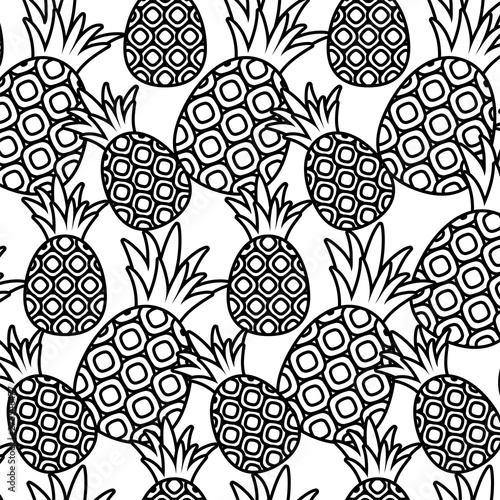 pattern of pineapples fruits fresh
