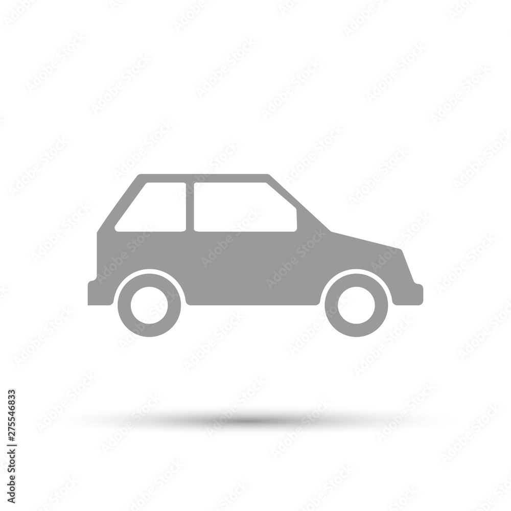 car black simple icon on white background for web design