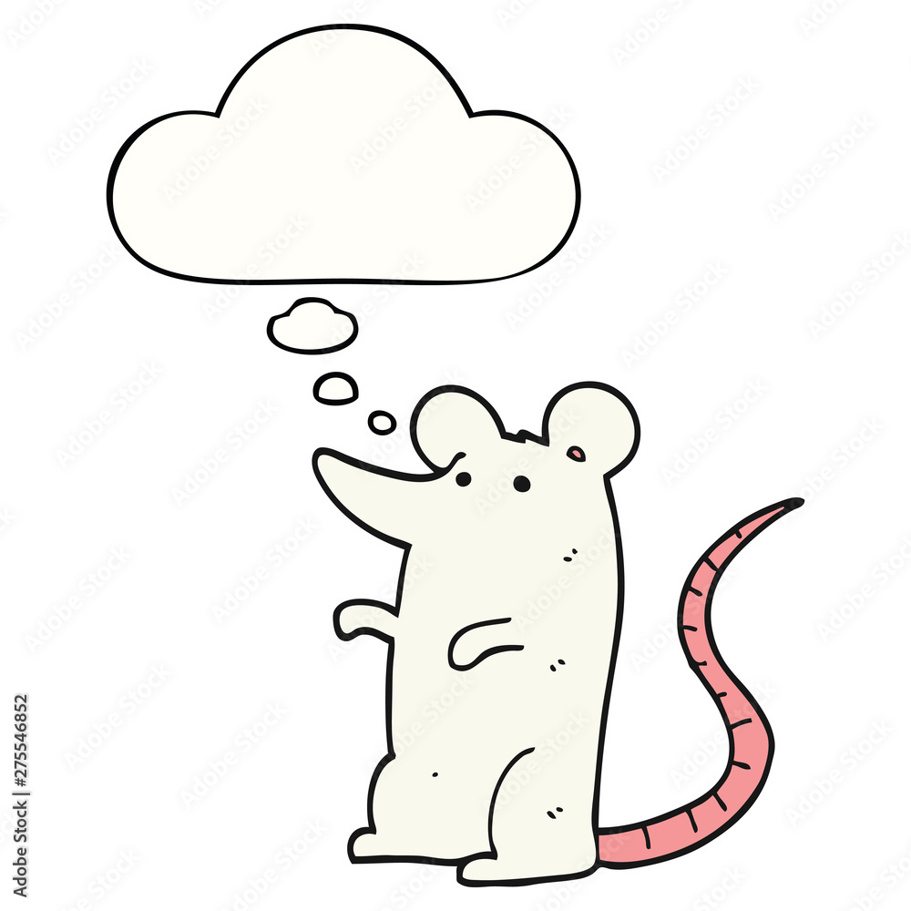 cartoon rat and thought bubble cartoon rat and thought bubble