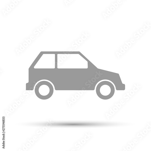 car black simple icon on white background for web design