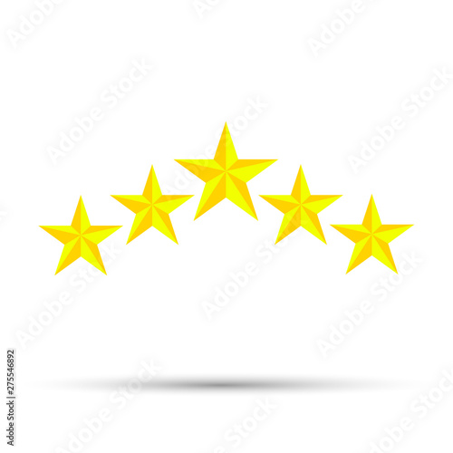 star icon vector design five elements on white background