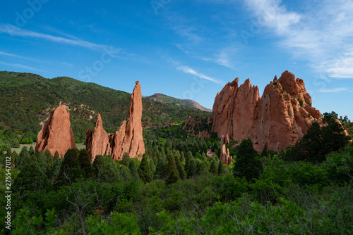 Beautiful red rock mountains in Colorado during a sunny day