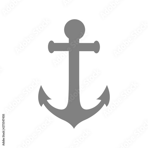 The gray anchor icon is depicted on a white background.