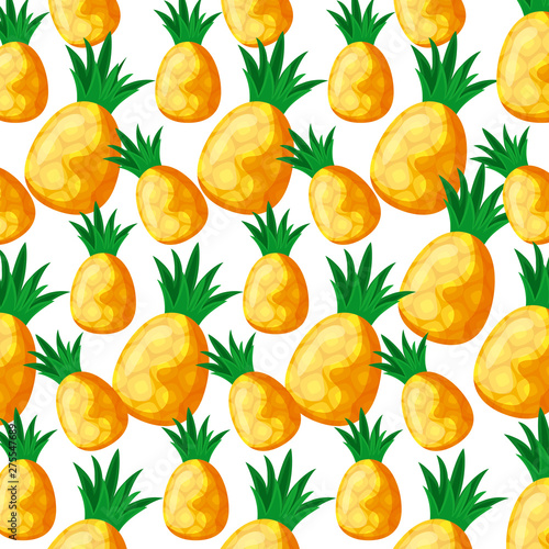 Fototapeta Naklejka Na Ścianę i Meble -  pattern of pineapples fruits fresh