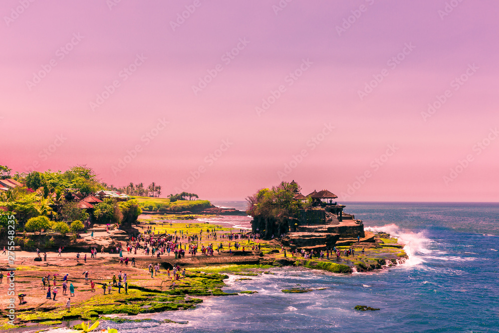 Sunset at Tanah Lot in Bali, Indonesia