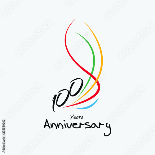 100 Year Anniversary Vector Template Design Illustration