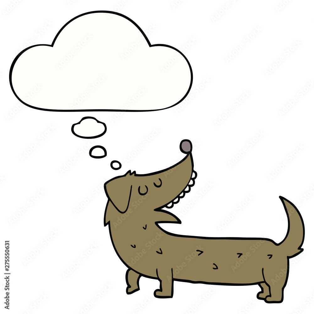 cartoon dog and thought bubble cartoon dog and thought bubble