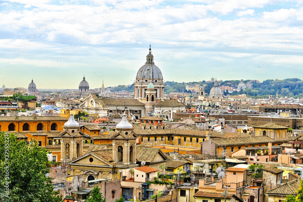 Beautiful panoramic cityscape of Rome, Italy, travel Europe,