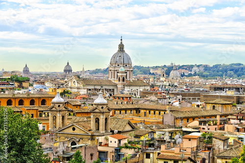 Beautiful panoramic cityscape of Rome, Italy, travel Europe,