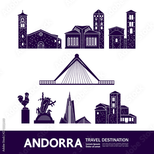 Andorra travel destination grand vector illustration. photo