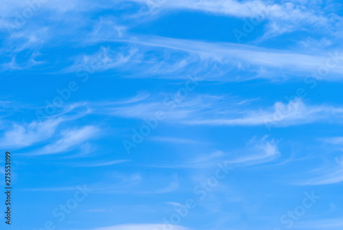 background - blue sky with cirrus clouds