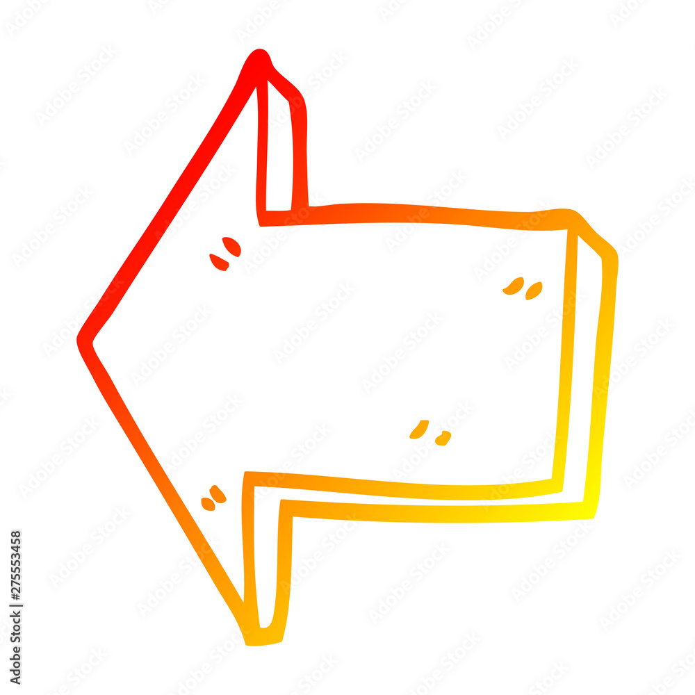 warm gradient line drawing cartoon directing arrow warm gradient line drawing cartoon directing arrow