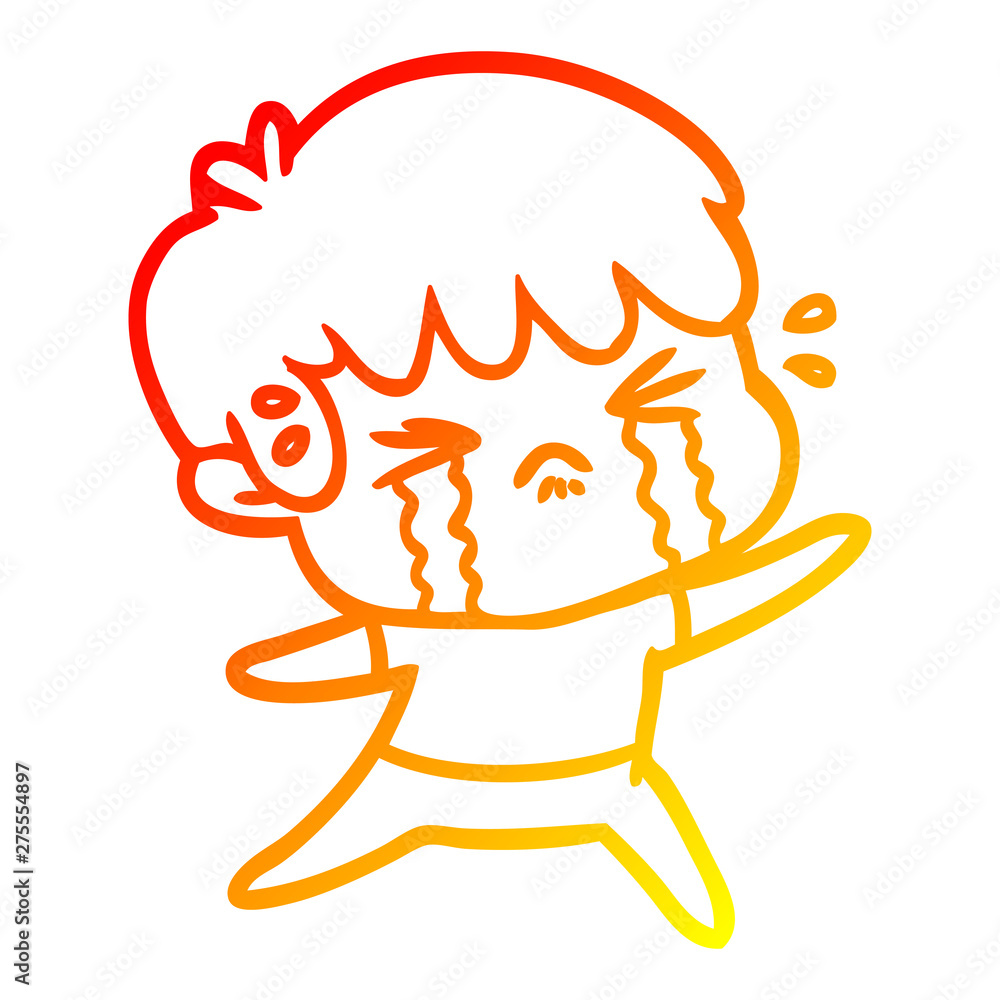 warm gradient line drawing cartoon boy crying warm gradient line drawing cartoon boy crying