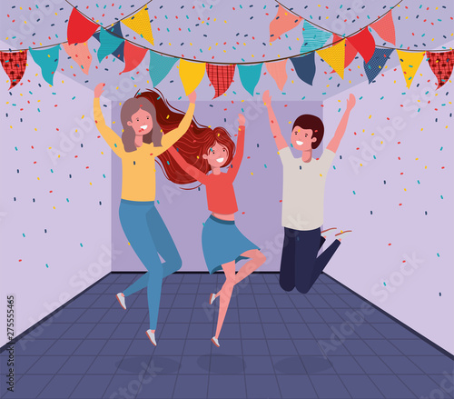 young people dancing in the room