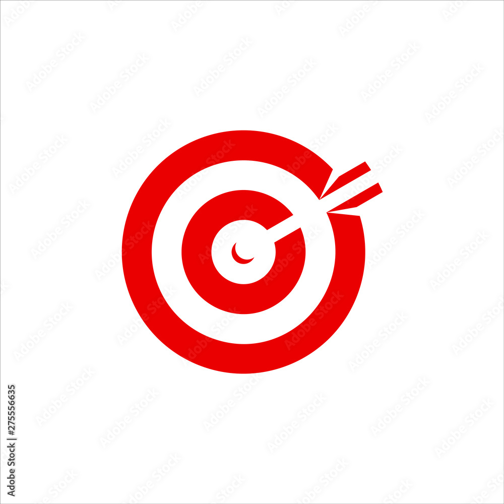 business bullseye target simple flat arrow and point