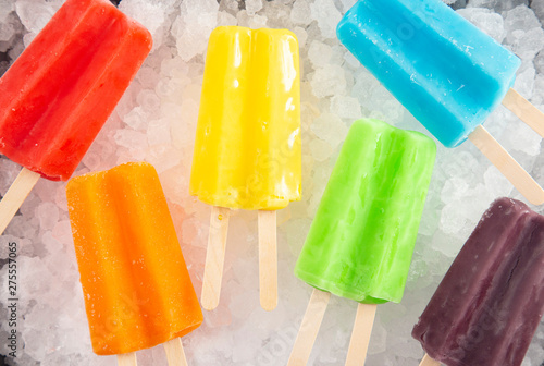Photography Rainbow Two Stick Popsicles in a a Box of Ice