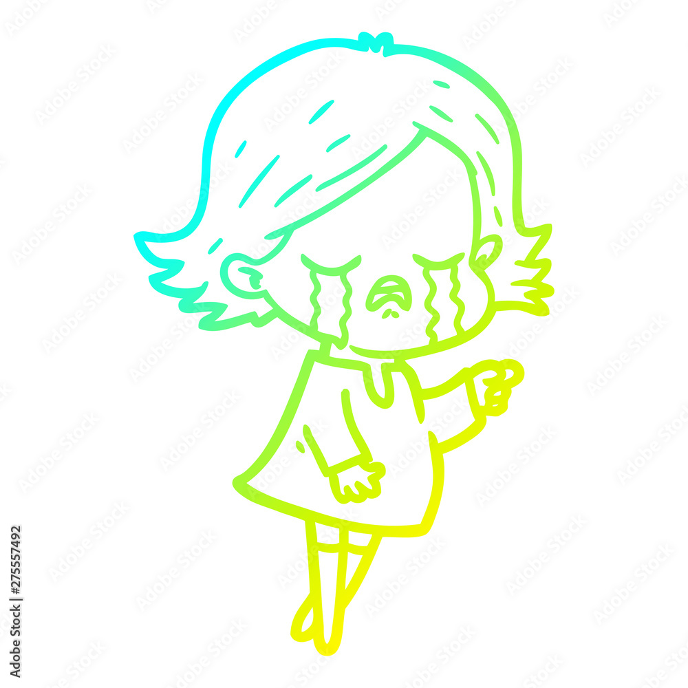 cold gradient line drawing cartoon girl crying cold gradient line drawing cartoon girl crying