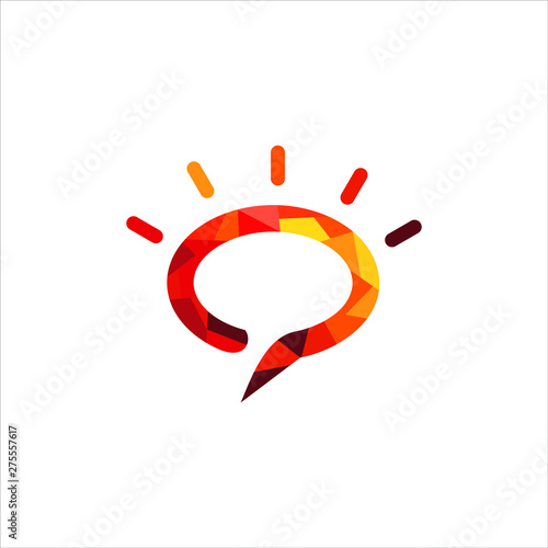 Technology logo colorful illustration of inspire mind