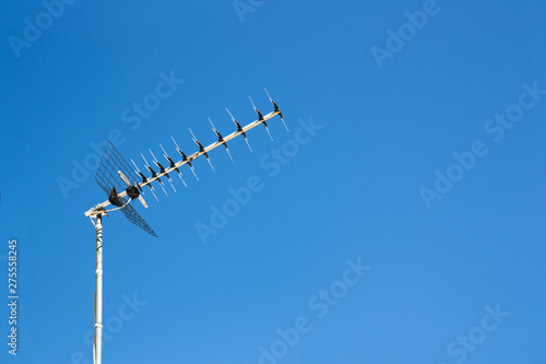 Digital terrestrial television reception antenna of a conventional house photo