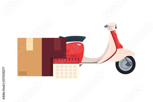 motorcycle fast delivery logistic icon vector ilustrate photo